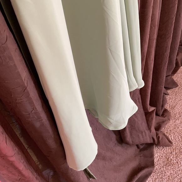 Long Chiffon Skirt- sage green - Picture 5 of 5